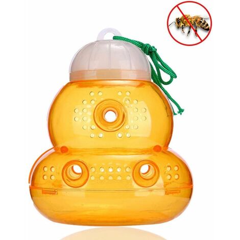 Piège à guêpes, attrapeur de guêpes suspendu, piège à abeille jaune, piège à mouches des fruits réaliste, piège à frelons en forme de sablier, fournitures antiparasitaires pour jardin extérieur intéri