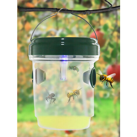 Piège à guêpes avec LED, 1 pièce, production d&39énergie solaire, protection de l&39apiculture, jardin, légumes, fruits, outil professionnel pour apiculteur domestique,1PC