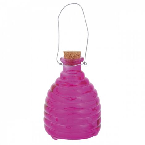 Piège à guêpes en verre colorés Rose