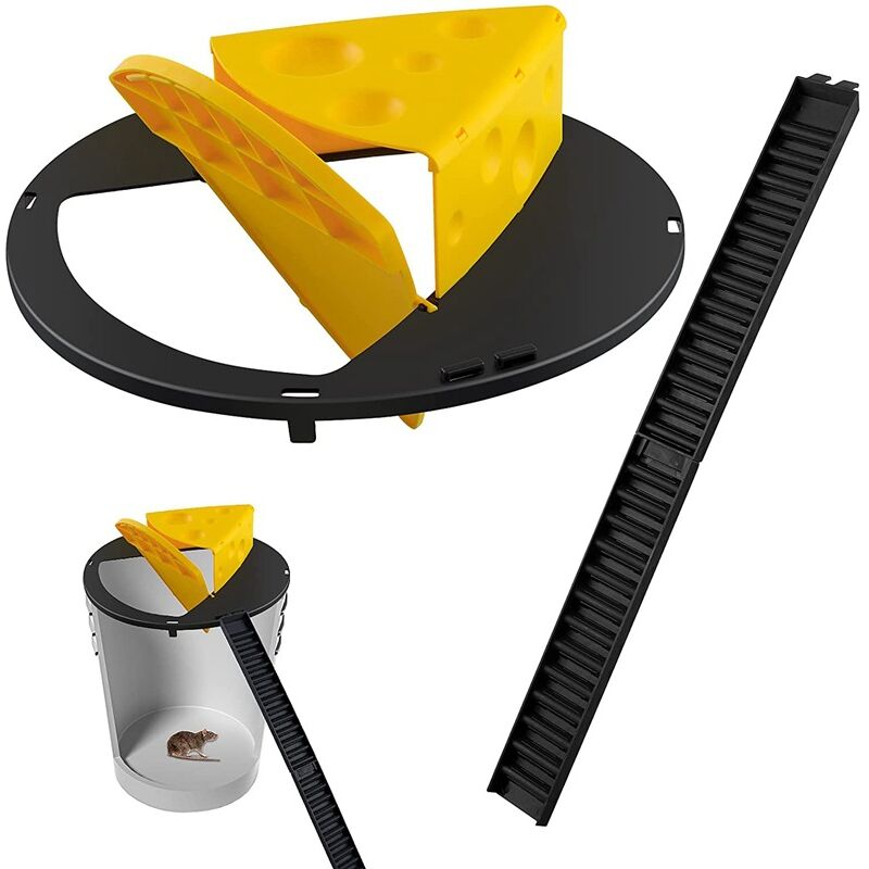 Piege a Rat et Attrape Souris Flip Slide Bucket Lid Mouse Tapetteà Compatible Balance Trap Indoor and Outdoor Auto Reset Mouse Trappe