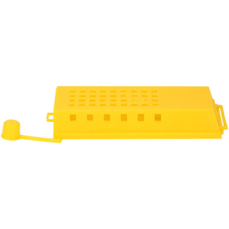Piège à reine pour apiculteurs - Cage de transport plastique jaune 10 unités - 8x3.8x1.2cm