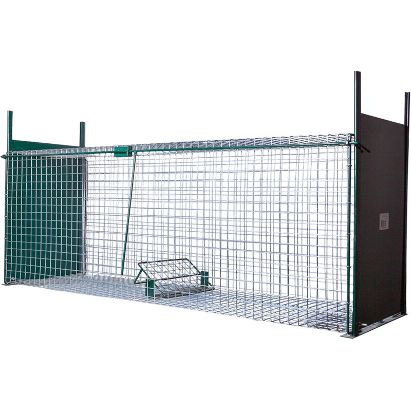 Boxtrap - Boîte à fauve avec 2 portes à glissière, 130 x 36 x 47 cm