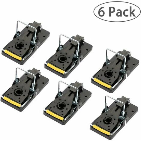 Piège à Souris Attrape Rats Lot de 6 Tapette à Souris Rat Tueur de Souris à Réponse Rapide Réutilisables Pièges à Souris pour Utilisation Intérieure et Extérieure Lutte Contre Les Rongeurs