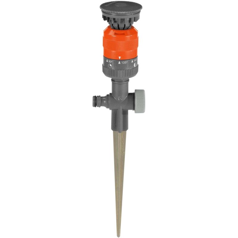 GARDENA Arroseur circulaire Vario Comfort – Surface 225m² max – Portée 8.5m max – Crans arrosage 45 360° – Garantie 1949 20