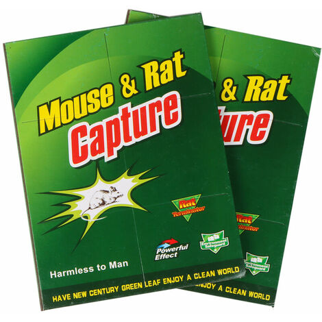 Piège à Souris, Piège à Rats Efficace, Attrape Souris - 10 Plaques de Glu Collante - Vert, Grande Taille 21 X 32 cm - Pour la Maison et le Jardin