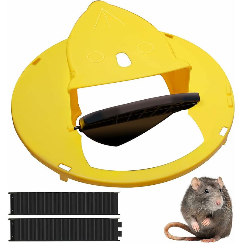 Hiasdfls - Piege a Souris Rat Seau Slide Bucket Lid Mouse Trap Attrape Flip Bucket Lid Tapetteà Compatible Balance Indoor and Outdoor Auto Reset