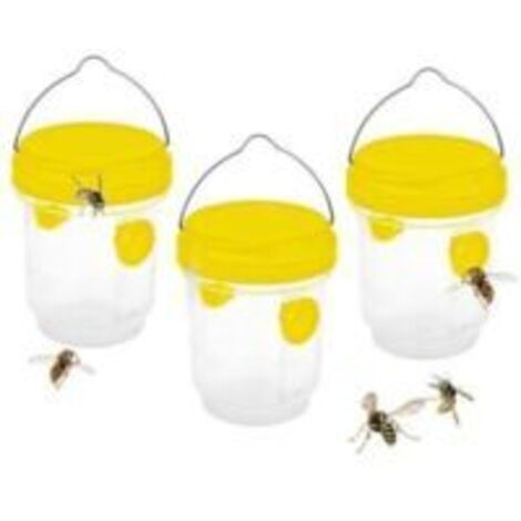Piege Frelon Asiatique,Piege A Guepes Et Frelons Exterieur À Suspendre,Kit Piege A Frelon pour Bouteille Plastique Interieur, Piege Moustique, Mouche, Moucheron ,3PC