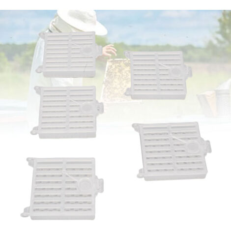 Piège pour Abeille Reine Transparent - Cage de Capture Multifonction en Plastique - Lot de 10 (7x8.7cm)