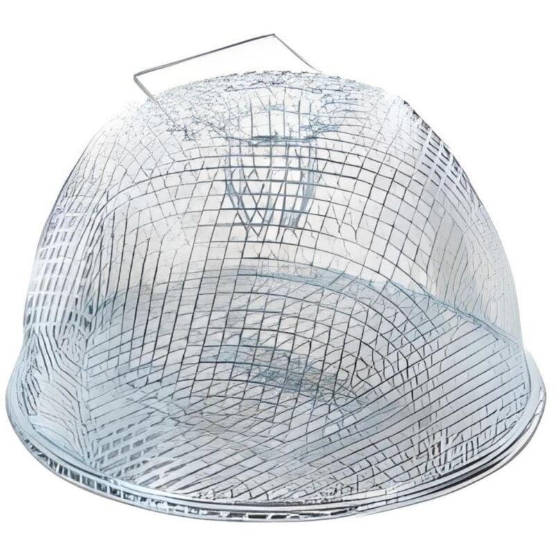 Visiodirect - Piège pour Rats, Cage de Piège à Rats en Zinc coloris Gris - 20 cm
