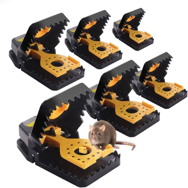 Pièges à Souris, 6 Pièges Réutilisables Tapette Souris, Efficace Piège à Rat Professionnel (Grand)