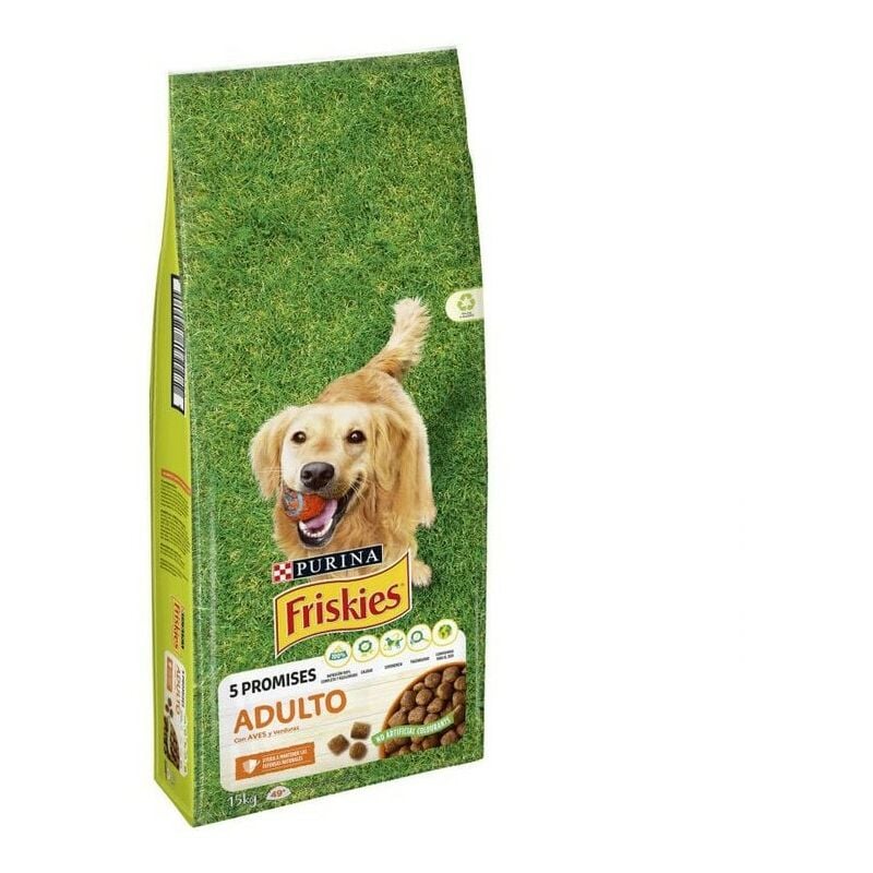 

pienso para todo tipo de perro adulto con ave y verduras 15 kg - Friskies