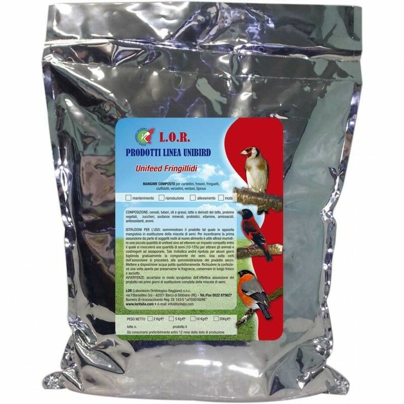

Unifeed L.o.r - Pienso LOR UNIFEED Fringilidos PREPARACIÓN CRIA 5 KG