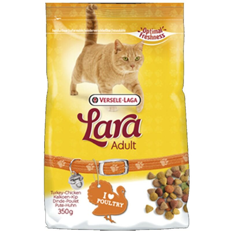 

Pienso para gatos 350 grs | Comida para gatos Lara con pavo | Alimento seco para gatos