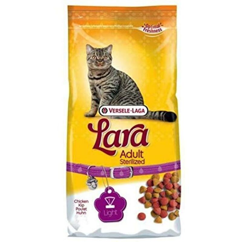 

Pienso para gatos esterilizados 10 kgs | Comida para gatos Lara con pato y pollo | Alimento seco para gatos castrados o esterilizados