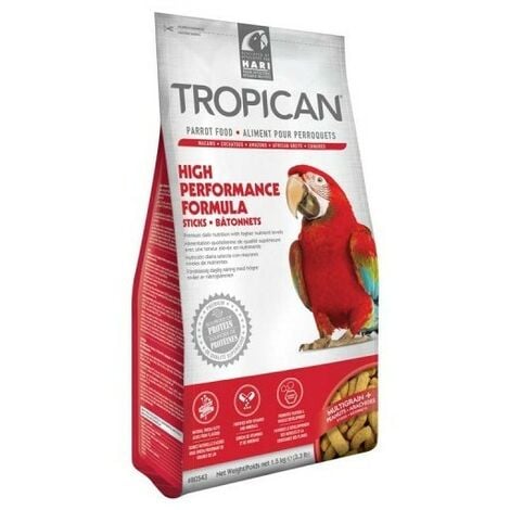 HAGEN TROPICAN MASCOTAS pienso para loro grande HAGEN TROPICAN 4 mm. ALTA ENERGIA 1.5 kg sticks