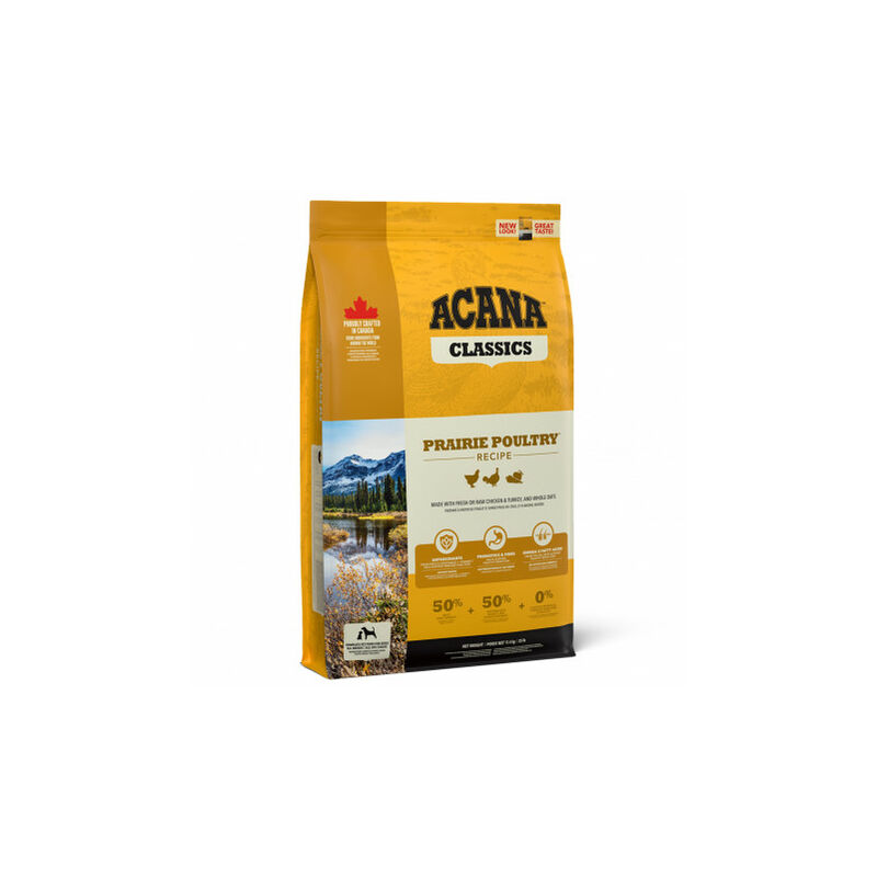 

Prairie Poultry Pienso Natural para Perros de Todas las Edades con Pollo y Pavo Saco de 6 Kg - Acana