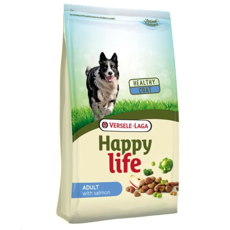 

Pienso para perros Happy Life Adult con salmon | Pienso para perros Versele Laga | Comida para perros 15 kgs