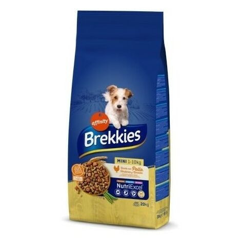 pienso para perros talla mini BREKKIES pollo 20 kg