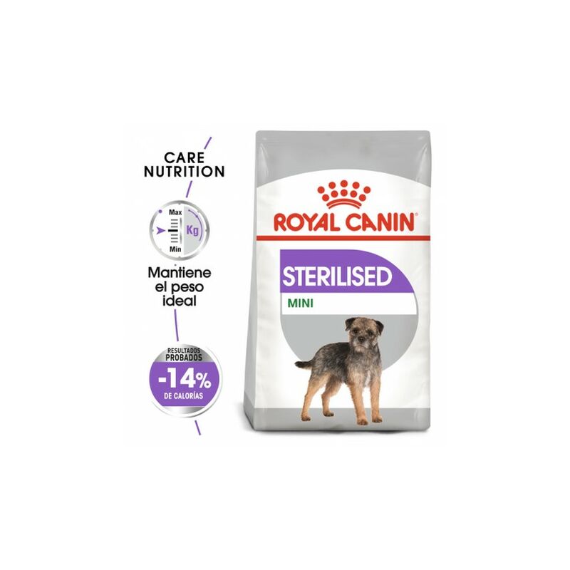 

Mini Sterilised pienso para perro adulto esterilizado de tamaño pequeño Saco de 8 Kg - Royal Canin