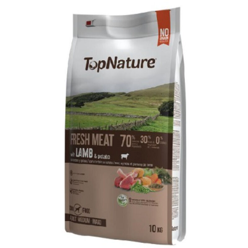 

Pienso TOPNATURE Cordero, Perros Razas Medianas-Maxi, Saco 10 kg