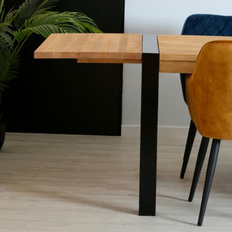 Pier Import – Rallonge table à manger en pin massif brossé 50 cm – Compatible tables Loundge 160/200 cm – Finition lasurée – Largeur 90 cm, Hauteur 3 cm