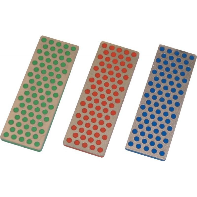 Pierre a aiguiser-Set W7EFC 70X25 rouge/bl/gr DMT