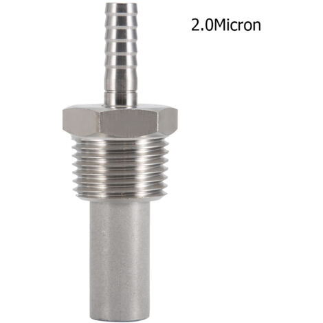Pierre à oxygène 1/2" MPT avec raccord 1/4'' barb pour carbonation et aération en brassage maison (2 microns)