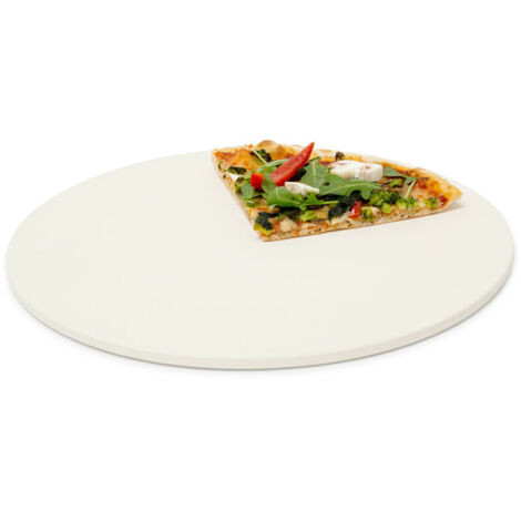 Pierre À Pizza Diamètre 33 Cm Épaisseur 1 Cm Cuisson Au Four Pierre À Griller Ustensile Cuisine Pains, Beige