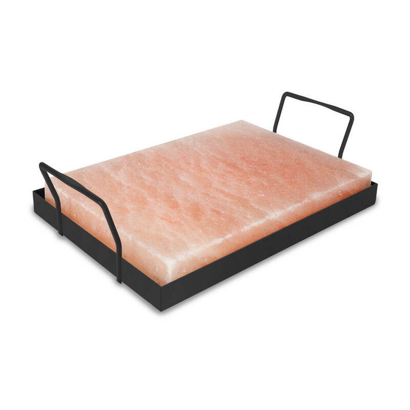 Pierre à sel avec support Pierre à sel pour barbecue xl bbq Set 30x20x3cm Plaque à sel pour repas