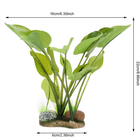 Pierre Artificielle avec Plantes Aquatiques Réalistes pour la Décoration de Piscine et Aquarium - AUTRES