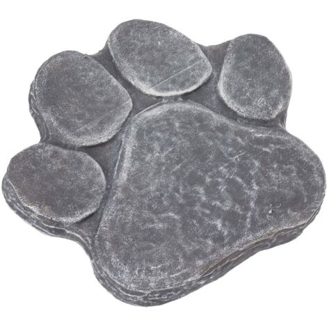 Pierre Commémorative d'impression de Patte, Belle Pierre Tombale Apaisante pour Chiens, Chien de Lettrage de Bricolage Résistant aux Intempéries Durable pour Le Jardin (Gris Roche)