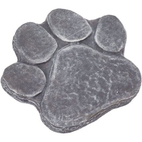 Pierre Commémorative d'impression de Patte, Belle Pierre Tombale Apaisante pour Chiens, Chien de Lettrage de Bricolage Résistant aux Intempéries Durable pour Le Jardin (Gris Roche),A