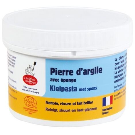 Pierre d'argile 500 g – Nettoyant écologique pour surfaces intérieures et extérieures – Élimine les taches tenaces – Respectueux de l'environnement – Ecodis