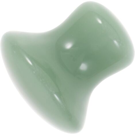 Pierre de Massage Visage en Jade Vert Forme Champignon pour Soulagement des Douleurs et Détente des Épaules et Bras