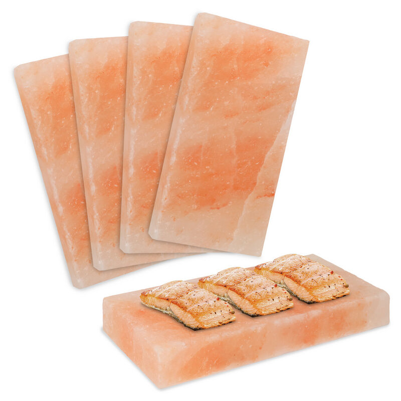 Pierre de sel Premium pour griller - pierre de sel bbq de haute qualité pour un goût spécial - planche de sel 4X - Orange