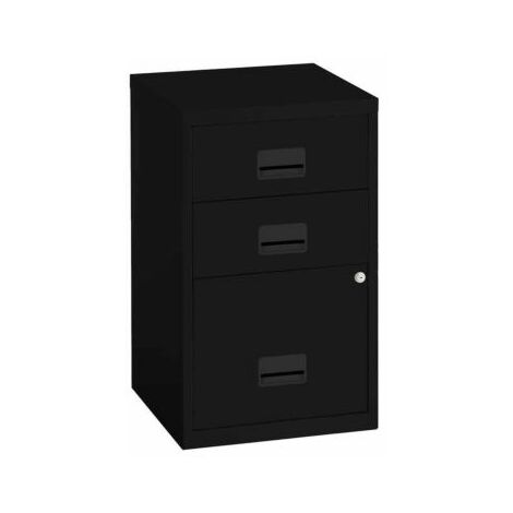 Pierre Henry 3 Drawer A4 Filing Cabinet – Black