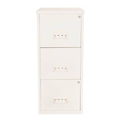 Pierre Henry 3 Drawer A4 Filing Cabinet – White