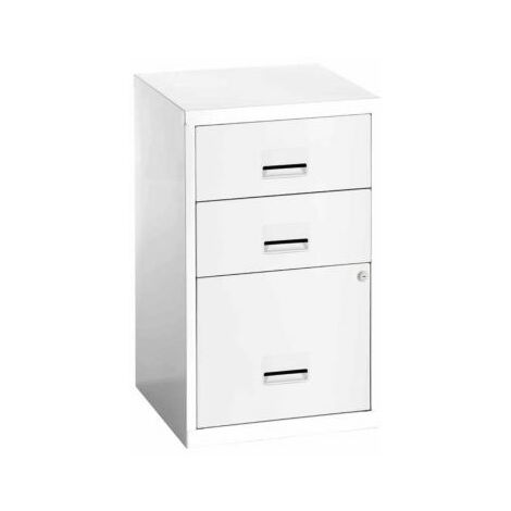 Pierre Henry 3 Drawer A4 Filing Cabinet – White