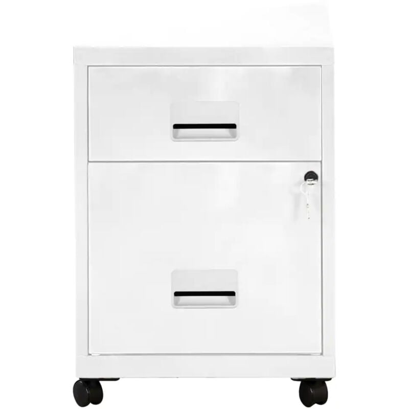 Combi Filing Cabinet 2 Drawer - White - Pierre Henry