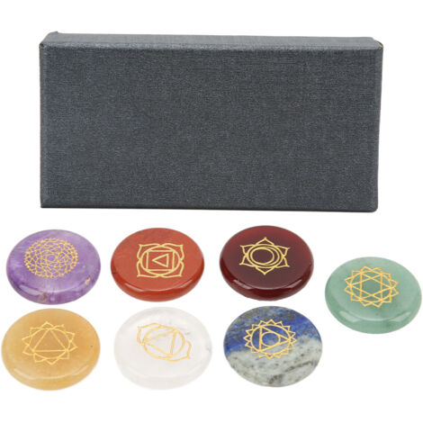 Pierres de Chakra Naturelles en Pierre Semi-Précieuse pour Décoration et Yoga