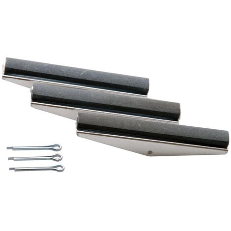 Oc-Pro – Pierres de rechange 100 mm pour honoirs brunissoirs à 3 bras – Grain 180 pour polissage haute qualité – Fixation par goupilles