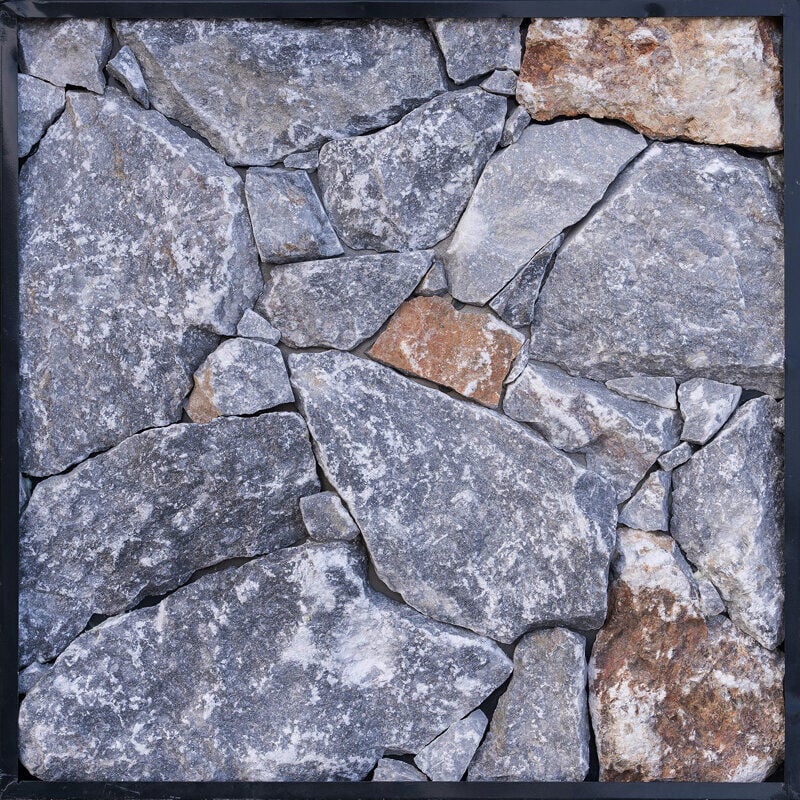 Pierres Sèches - Parement mural - bluestone - Opus incertum - Naturelle - (1 m²)