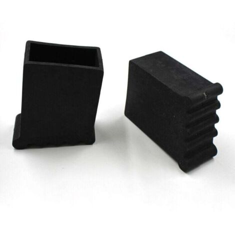 Pies de escalera Ulisem de 50 x 25 cm, tapas protectoras para escaleras, pies de escalera de goma antideslizantes para escaleras de tijera, pies de goma atornillables con tornillos, 4 piezas, color ne