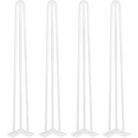 Pies para mesa y mueble Patas Juego de 4 blanco 71cm