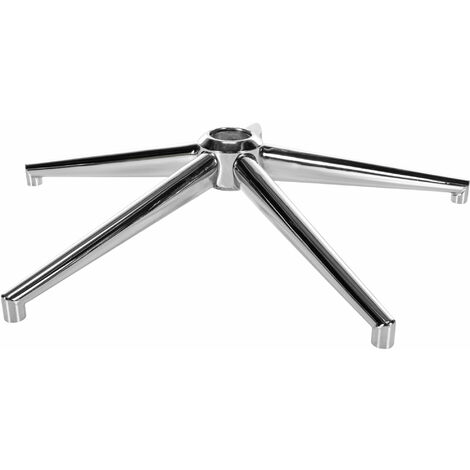 Piètement à cinq branches carrées en chrome – Hauteur 12 cm – Largeur 60 cm – Compatible avec chaises de bureau CLP – Montage facile