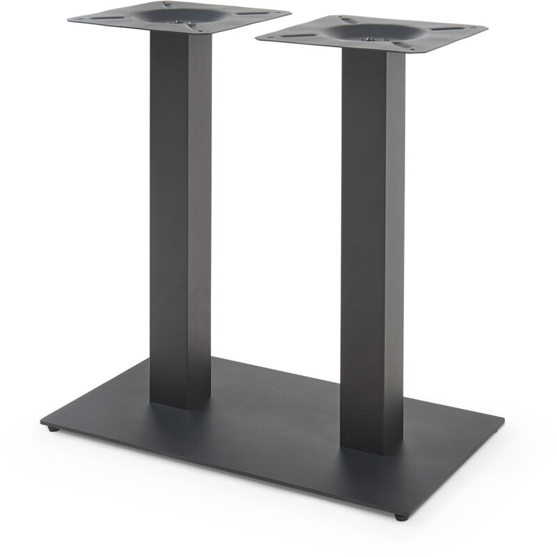 Piétement de table Vadejord acier laqué 70 x 40 x 73 cm noir [en.casa]