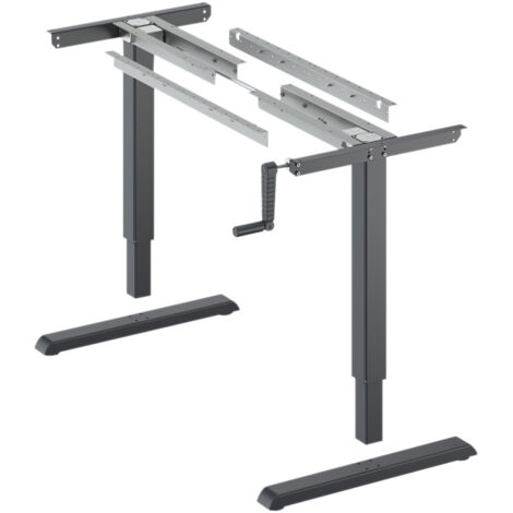 Piètement réglable en hauteur manuellement steelforce pro 310 hc slim manuel - Capacité de levage : 60 kg - Course de levage : 480 mm - Décor : Noir - Matériau : Acier  - HETTICH