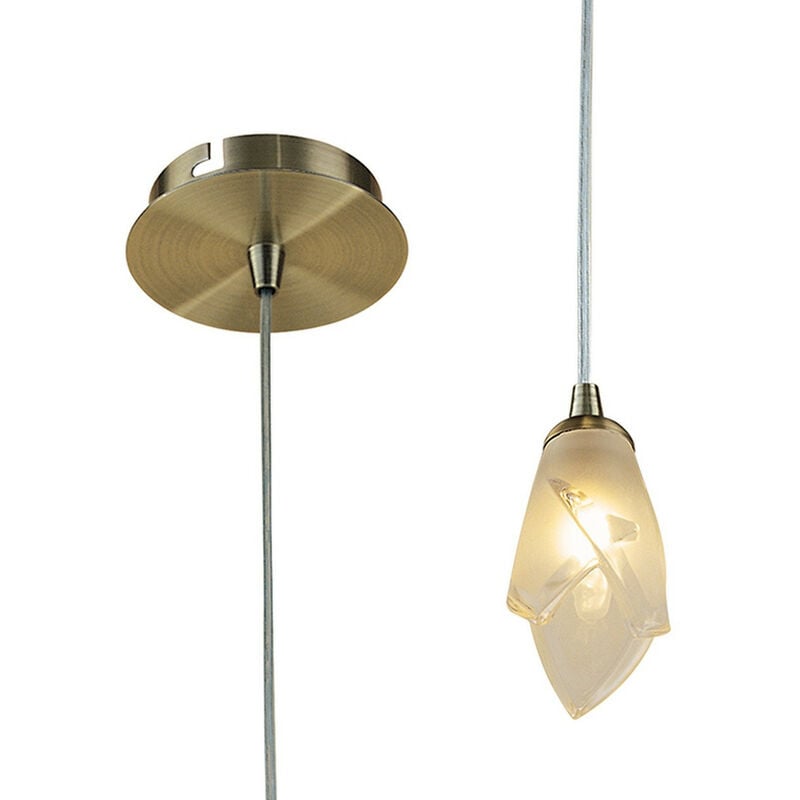 Diyas - Inspired Clearance - Pietra Pendant G9, Antique Brass