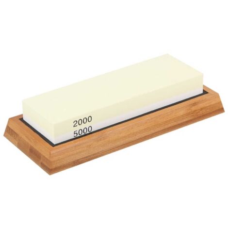 Pietra ad acqua per affilare coltelli 2000/5000 con base antiscivolo