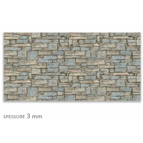 PIETRA CANADESE - Paraschizzi da cucina in PVC flessibile - Misura 120x60cm spessore 3mm